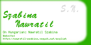 szabina nawratil business card